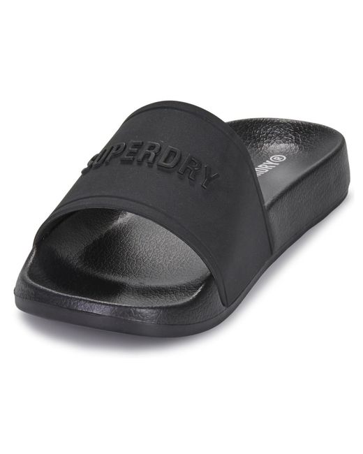 Superdry Black Tap-dancing Claquette Plage Logo for men