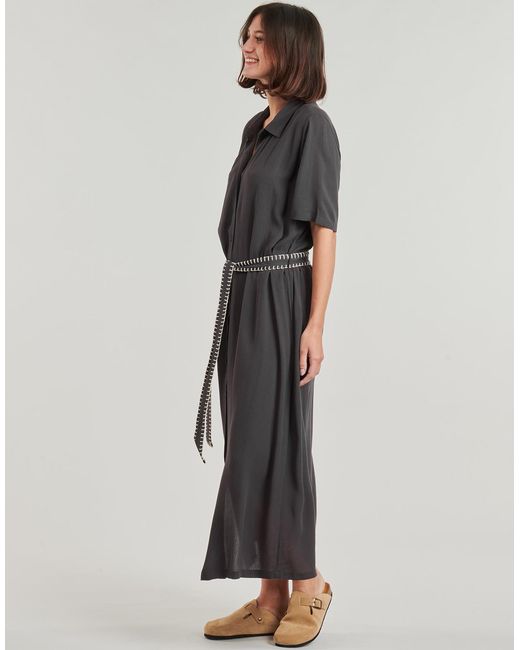 Roxy Gray Long Dress Island Escape Solid