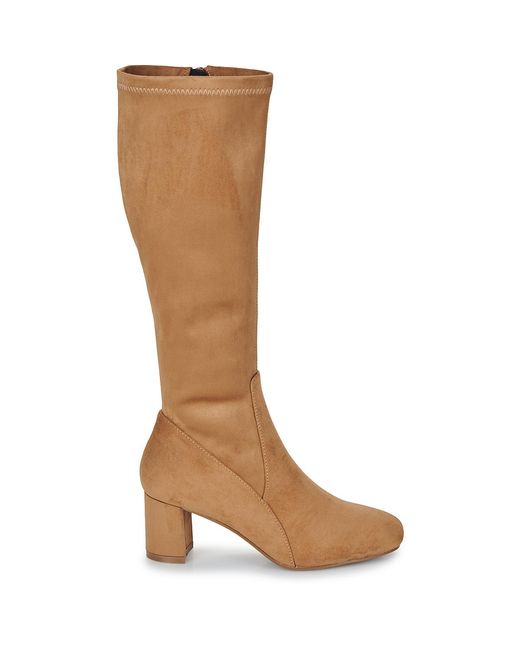 Moony Mood Brown Heeled Boots Lexi