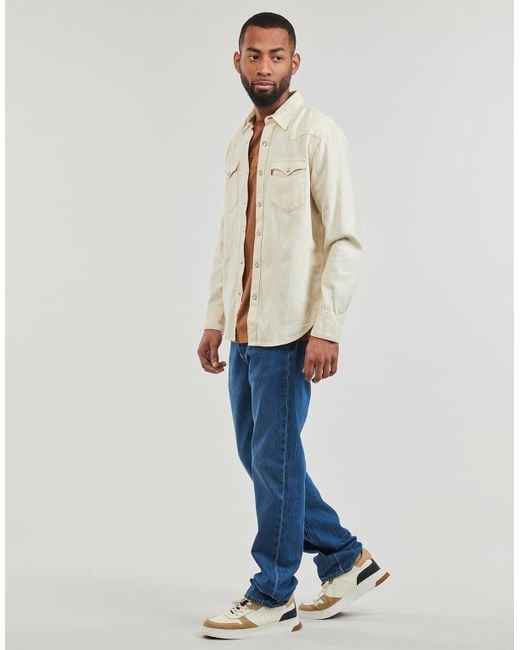 Levi's Natural Long Sleeved Shirt Barstow Western Standard Lightweight for men