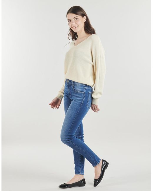 Vero Moda White Sweater Vmnewlexsun Solid/stripe