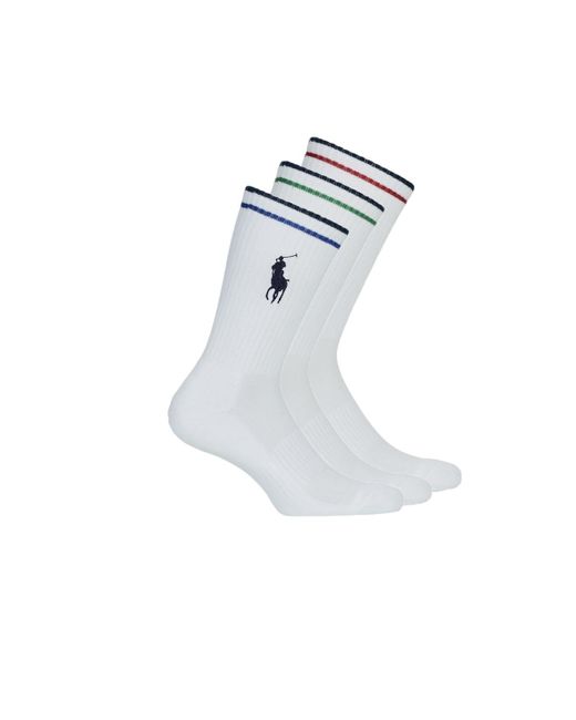 Polo Ralph Lauren Blue Sports Socks 3pk Bpp-socks-3 Pack