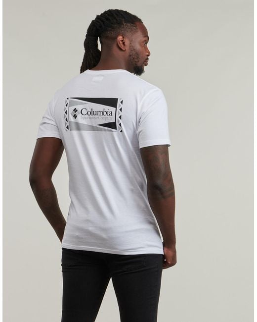 Columbia White T Shirt North Cascades Short Sleeve Tee for men
