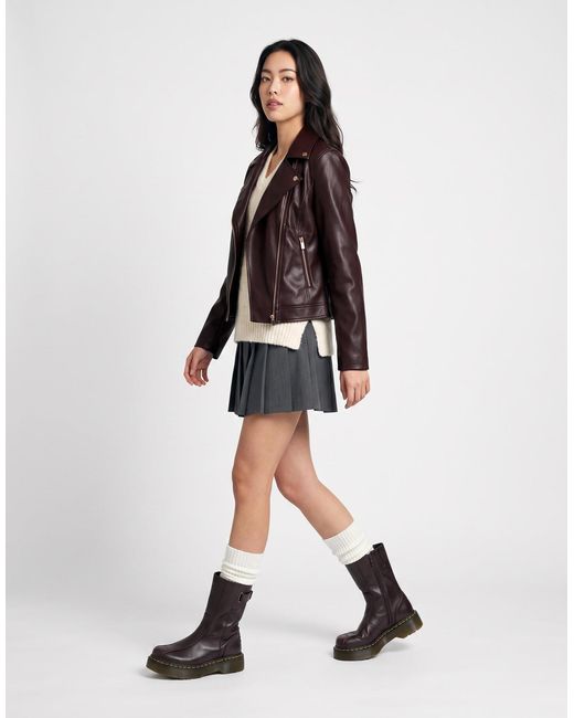 Morgan Brown Leather Jacket Geff