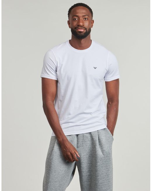 Emporio Armani Blue T Shirt 2-pack Crew Neck T-shirt Af10776 for men