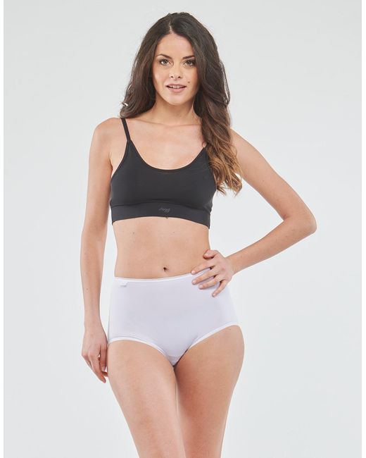 Sloggi White Knickers/panties 24/7 Microfibre Maxi Pack X3