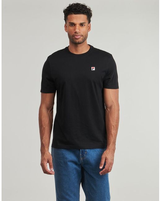 Fila Black T Shirt Biella Regular Short Sleeve T-shirt for men