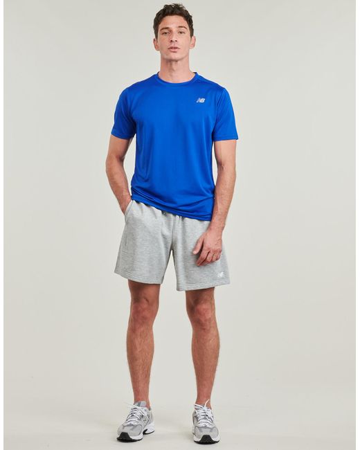 New Balance Gray Shorts French Terry Short for men