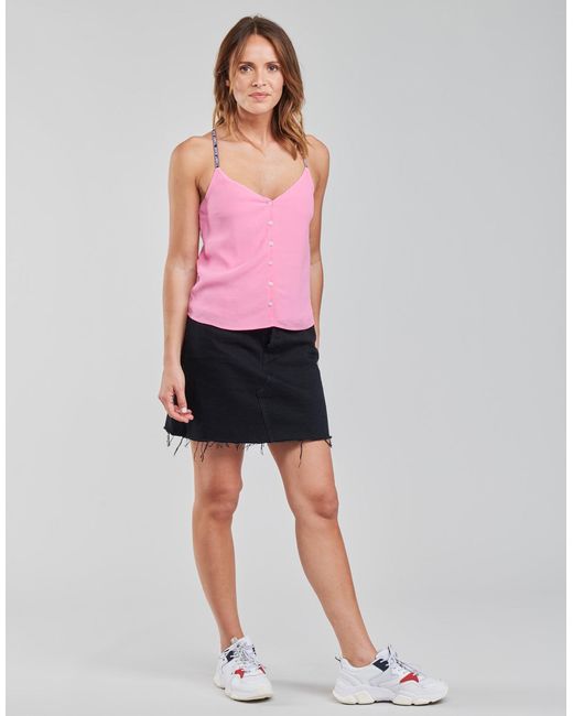 Tommy Hilfiger Pink Tjw Cami Top Button Thru Blouse
