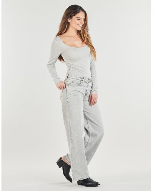 JJXX Gray Long Sleeve T-shirt Jxstar Ls U Neck Top