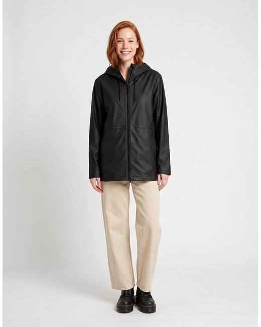 ONLY Black Parka Onleben Shine String Raincoat