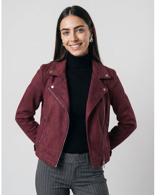 Vero Moda Red Leather Jacket Jose
