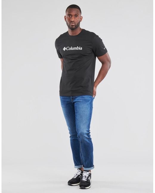 Columbia Black Csc Basic Logo Short Sleeve T-shirt for men
