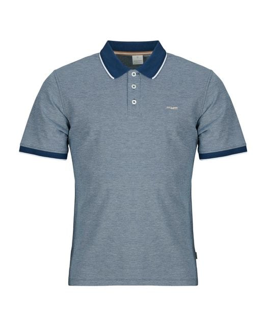 Jack & Jones Blue Polo Shirt Jprblualves Ss Polo for men