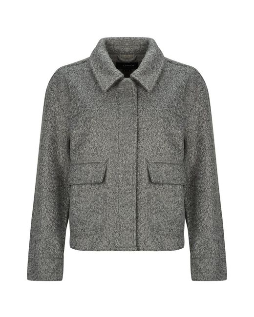 ONLY Gray Jacket Onlsanne Boucle Short