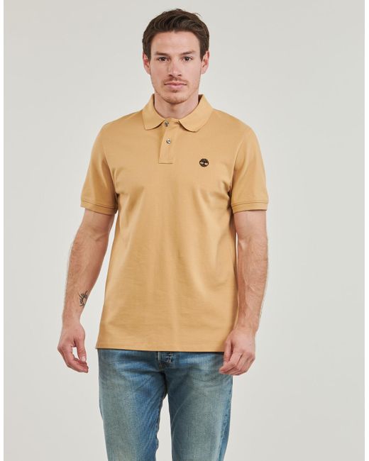 Timberland Natural Polo Shirt Pique Short Sleeve Polo for men