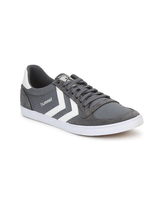 Hummel Gray Ten Star Low Canvas Shoes (trainers)