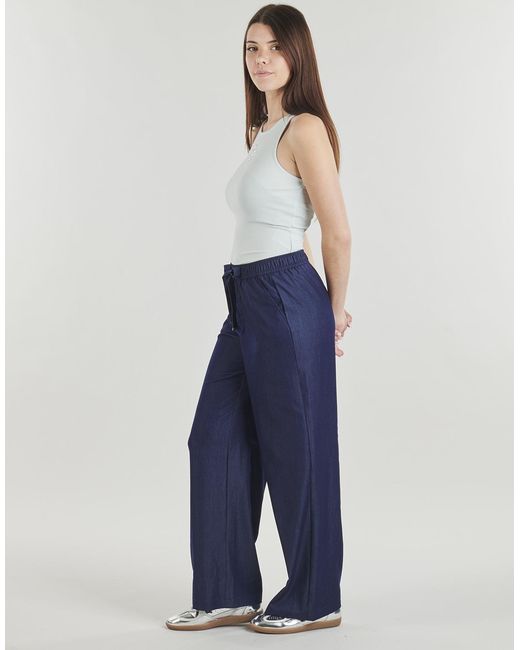 ONLY Blue Wide Leg / Harem Trousers Onliria Life Mw Chambray Wide