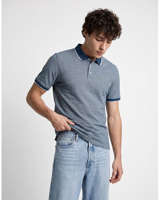 Jack & Jones Blue Polo Shirt Jprblualves Ss Polo for men