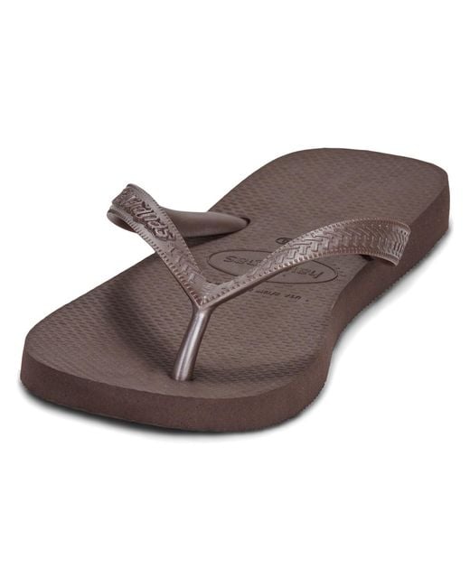 Havaianas Brown Flip Flops / Sandals (shoes) Top Tiras