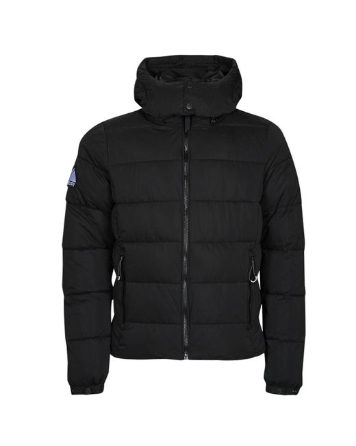Superdry Code Microfibre Mtn Puffer Duffel Coats in Black for Men | Lyst UK