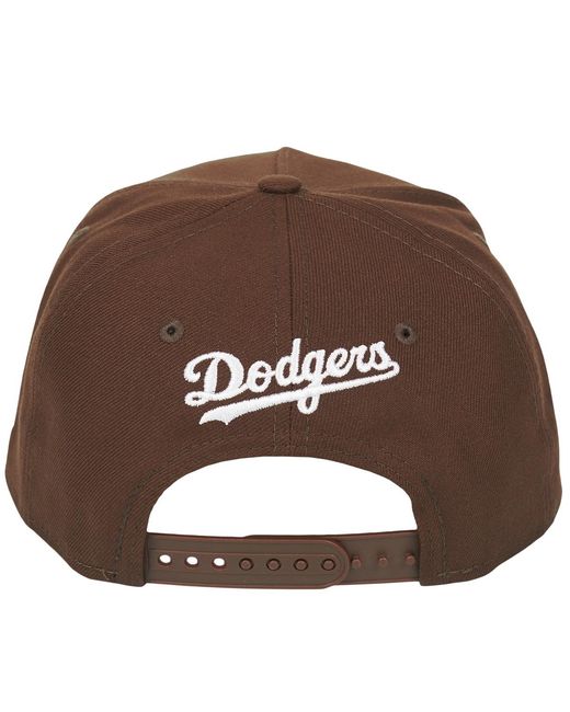 KTZ Brown Cap Outline Script E-frame Los Angeles Dodgers