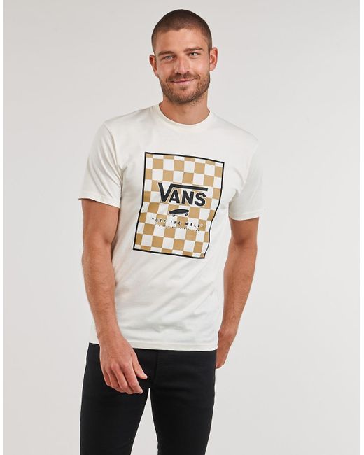 Vans White T Shirt Classic Print Box for men