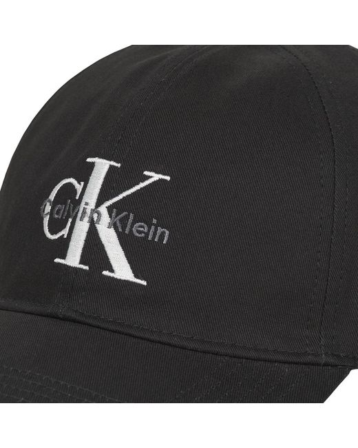 Calvin Klein Black Cap Monologo Embroidery Baseball Cap