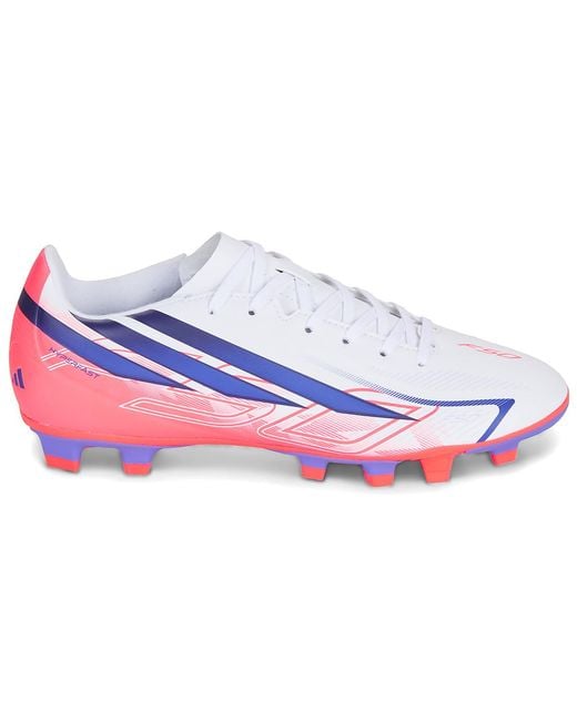 Adidas White Football Boots F50 Hyperfast Club Fg/mg
