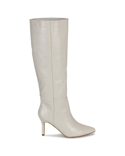 Moony Mood Gray Heeled Boots New08