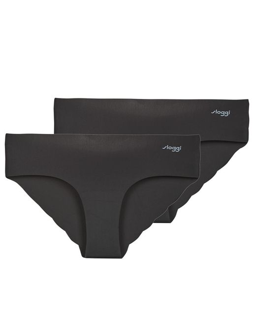 Sloggi Black Knickers/panties Zero Microfibre 2.0 Hipster Pack De 2