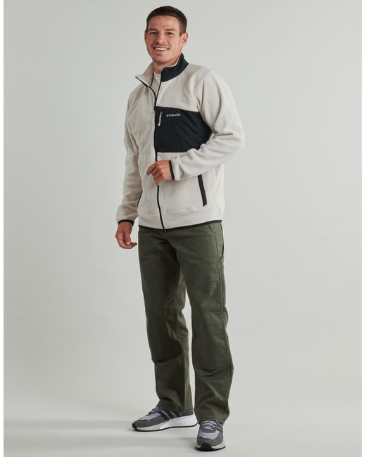 Columbia Gray Fleece Jacket Fast Trek Overlay Full Zip for men