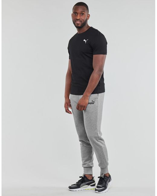 PUMA Black Ess Cat Logo Tee T Shirt for men