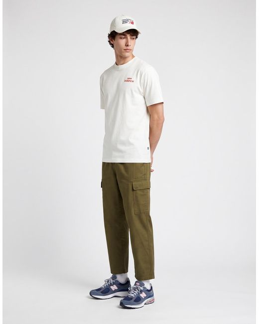 New Balance White T Shirt Intelligent T-shirt for men