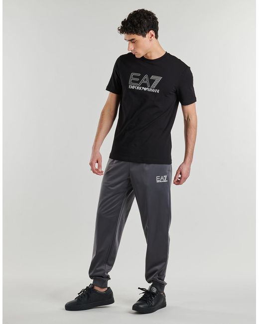 EA7 Black T Shirt Train Visibility M Tee for men