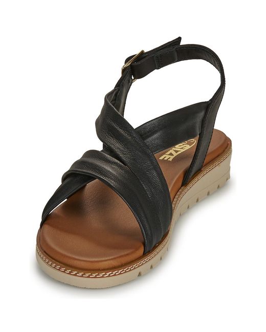 So Size Black Flat Sandals Maryssa