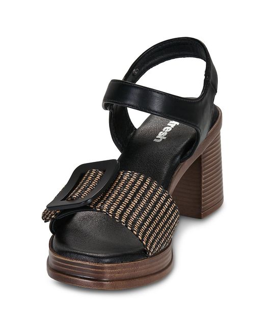 Refresh Black Heeled Sandals 175027