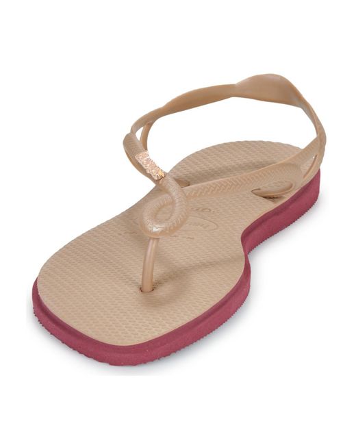 Havaianas Pink Flat Sandals Luna Point