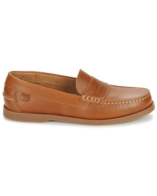 Casual Attitude Brown Boat Shoes Nevial for men