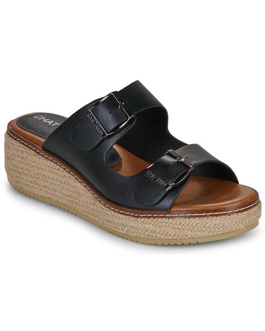 Chattawak Black Wedge Sandals Navotas