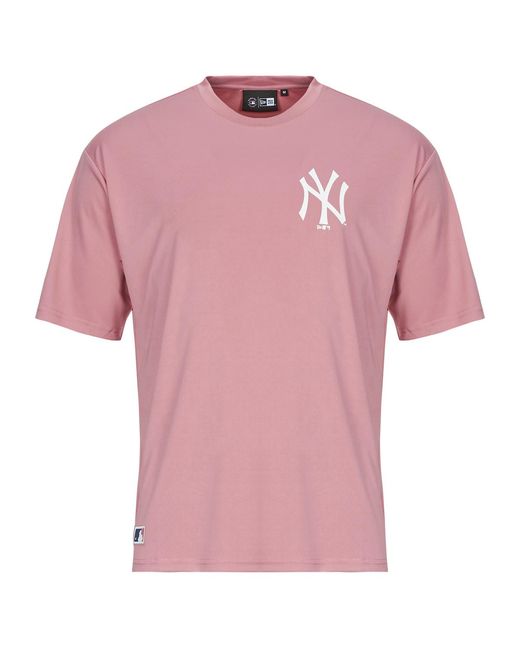 KTZ Pink T Shirt League Essentials Tee New York Yankees for men