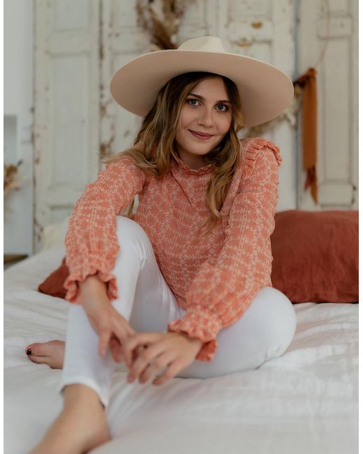 Celeste Brown Blouse Hirondelle