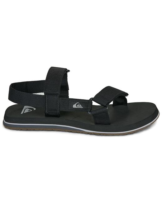 Quiksilver Black Flat Sandals Monkey Caged Ii for men