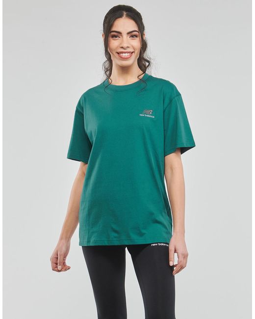 New Balance Green T Shirt Uni-ssentials Cotton T-shirt