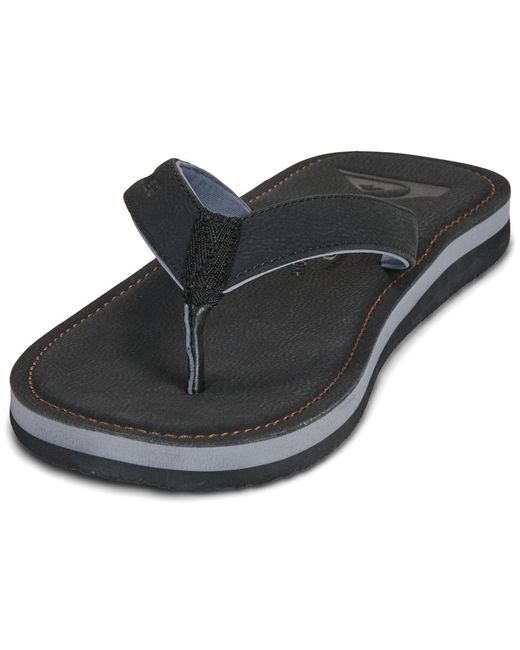 Quiksilver Black Flip Flops / Sandals (shoes) Molokai Nubuck 26 for men