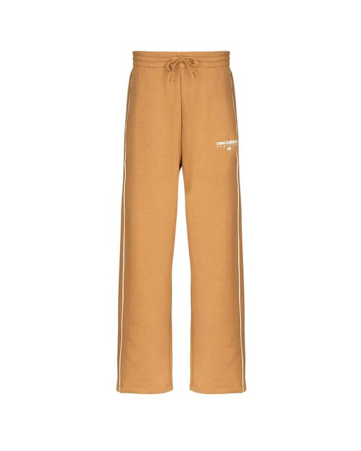 New Balance Natural Tracksuit Bottoms Linear Graphic Fleece Pant for men