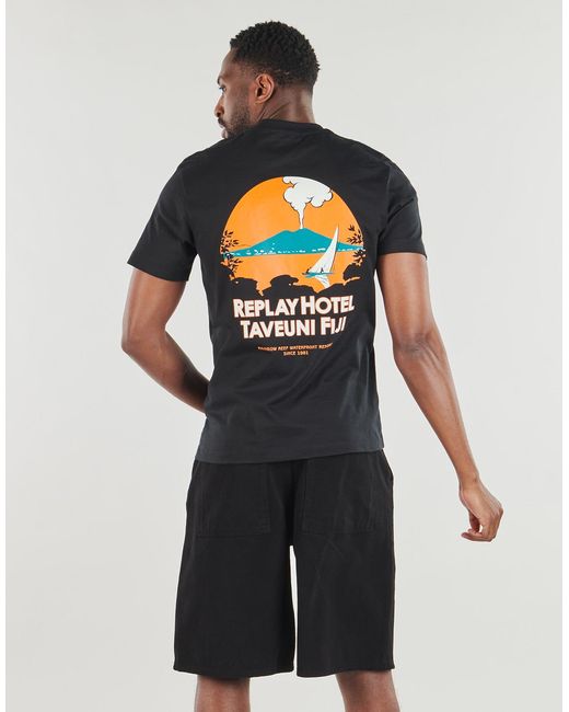 Replay Black T Shirt for men