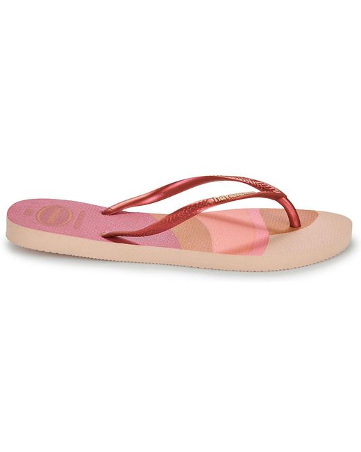 Havaianas Pink Flip Flops / Sandals (shoes) Slim Palette Glow
