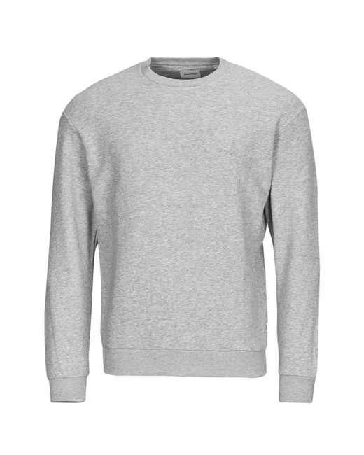 Jack & Jones Gray Sweatshirts Jjebradley Sweat Crew for men