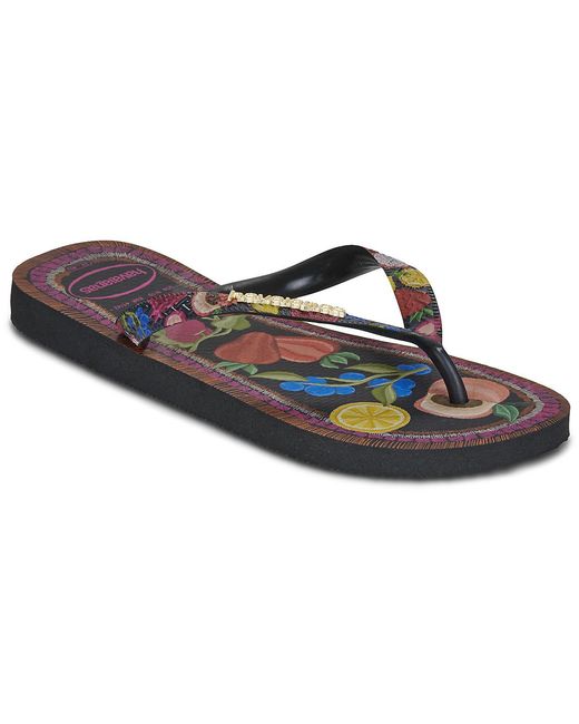 Havaianas Blue Flip Flops / Sandals (shoes) Top Tropicalia Vibes Ii